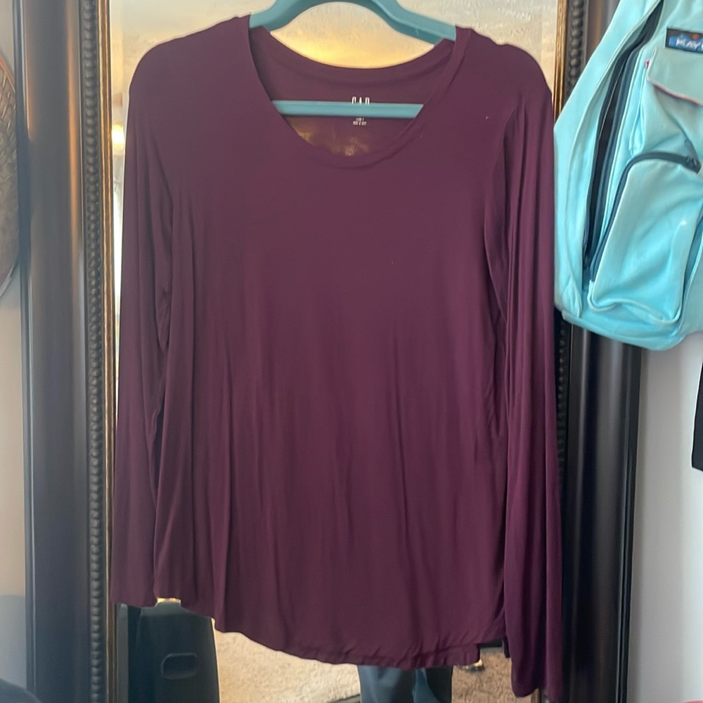 Gap Maroon Blouse Top